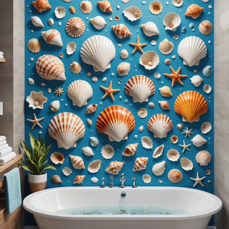 Декор ванной комнаты: как наклейки с ракушками и водостойкие наклейки преобразят ваше пространство